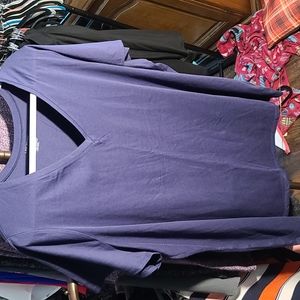 Lane Bryant V Neck Blue T-Shirt